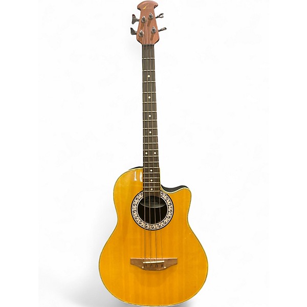 Used 1980s Ovation CC074 Natural Acoustic Bass Guitar