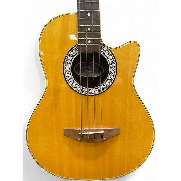 Used 1980s Ovation CC074 Natural Acoustic Bass Guitar