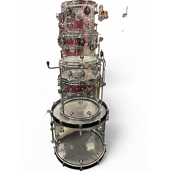 Used DW 5 Piece Design Series Acrylic Clear Drum Kit