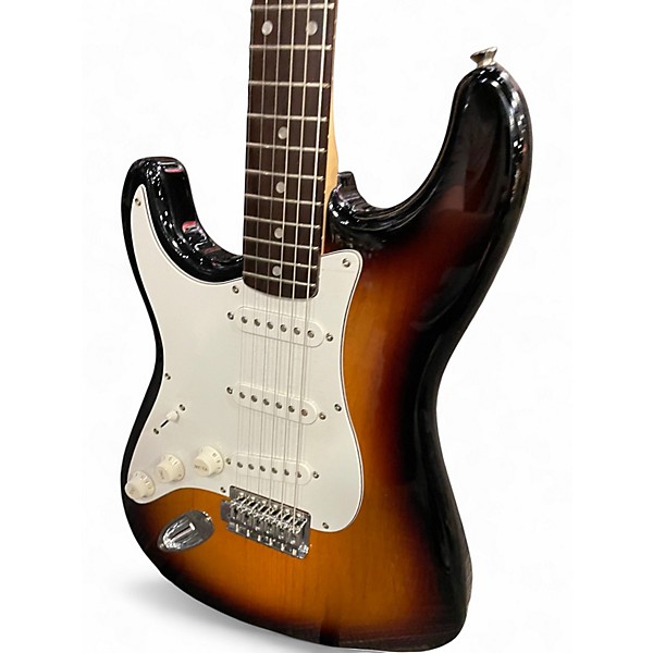 Used Squier Affinity Stratocaster Left Handed Sunburst Electric Guitar
