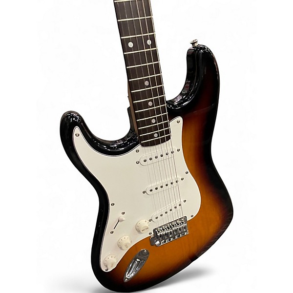 Used Squier Affinity Stratocaster Left Handed Sunburst Electric Guitar