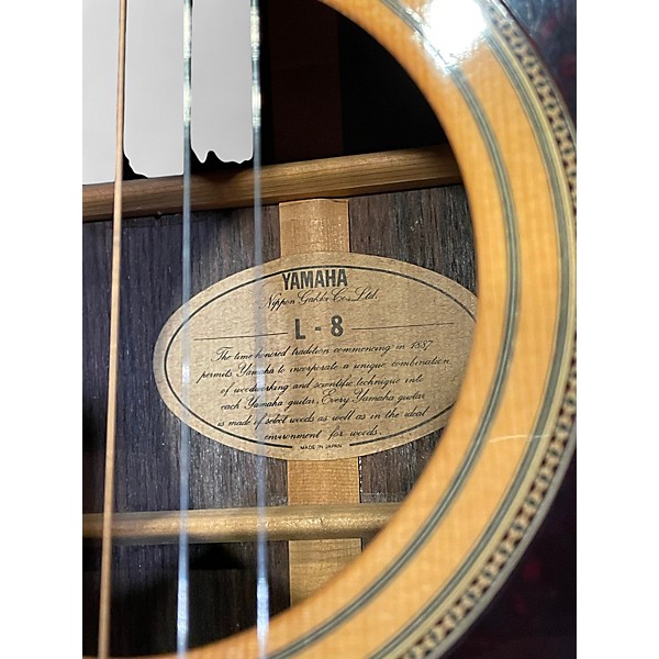 Used Yamaha L8 Vintage Natural Acoustic Guitar