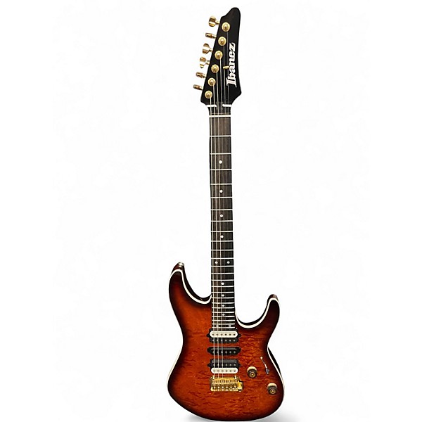 Used Ibanez AZ47P1Q Premium DRAGON EYE BURST Solid Body Electric Guitar