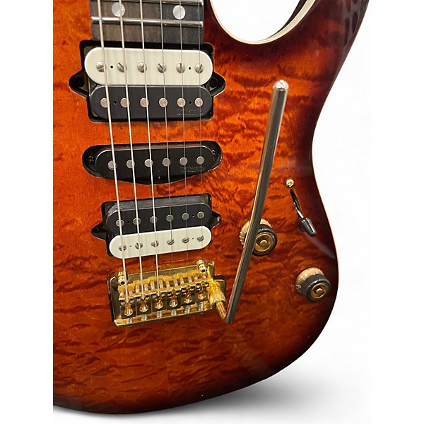 Used Ibanez AZ47P1Q Premium DRAGON EYE BURST Solid Body Electric Guitar