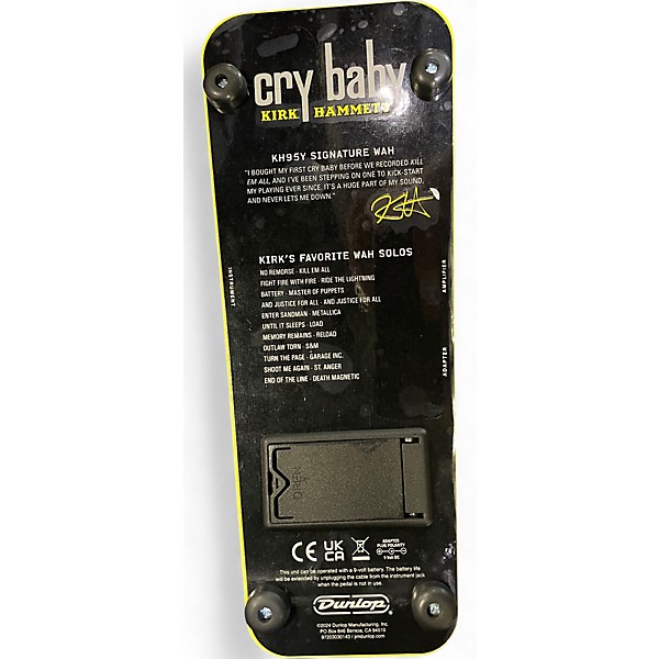 Used Dunlop KH95Y Kirk Hammett Signature Cry Baby Wah Effect Pedal