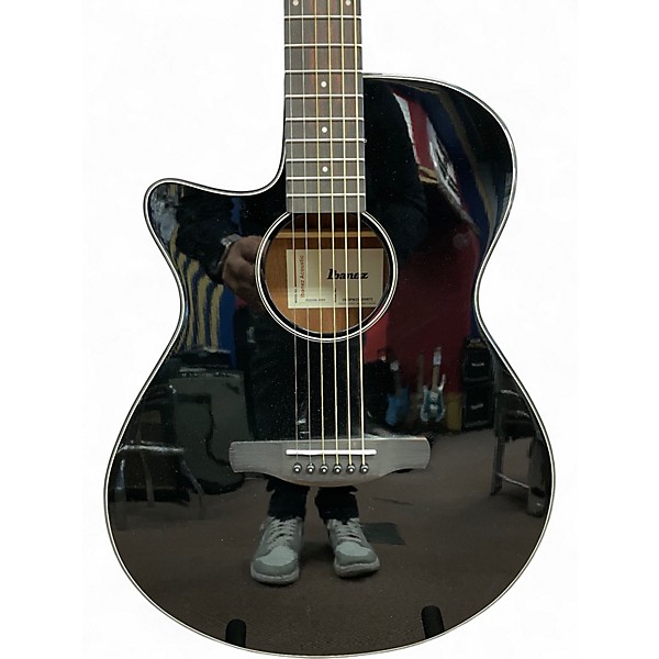 Used Ibanez aeg50l-bkh Black Acoustic Electric Guitar