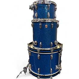Used Ludwig 3 Piece Classic Maple Fab Blue Sparkle Drum Kit