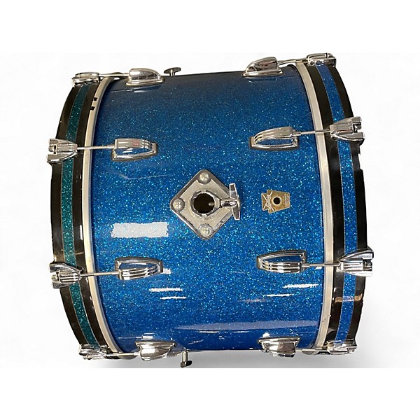 Used Ludwig 3 Piece Classic Maple Fab Blue Sparkle Drum Kit