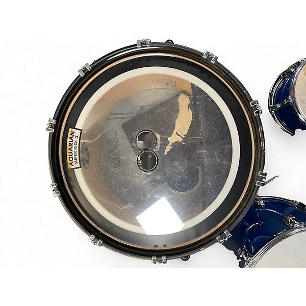 Used Ludwig 3 Piece Classic Maple Fab Blue Sparkle Drum Kit