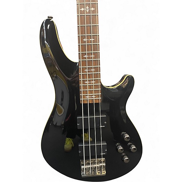 Used Schecter Guitar Research Omen 4 String Black Electric Bass Guitar