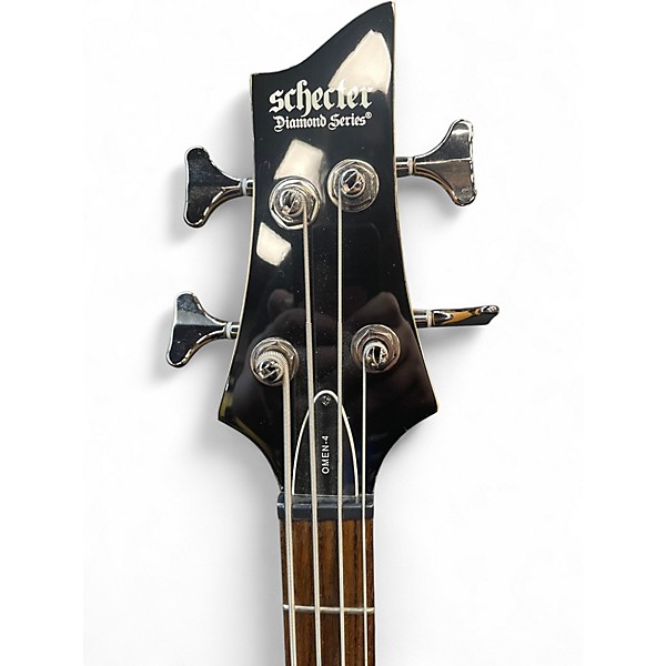 Used Schecter Guitar Research Omen 4 String Black Electric Bass Guitar