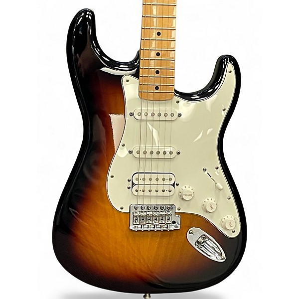 Used 2012 Fender Standard Stratocaster HSS 3 Color Sunburst Solid Body Electric Guitar