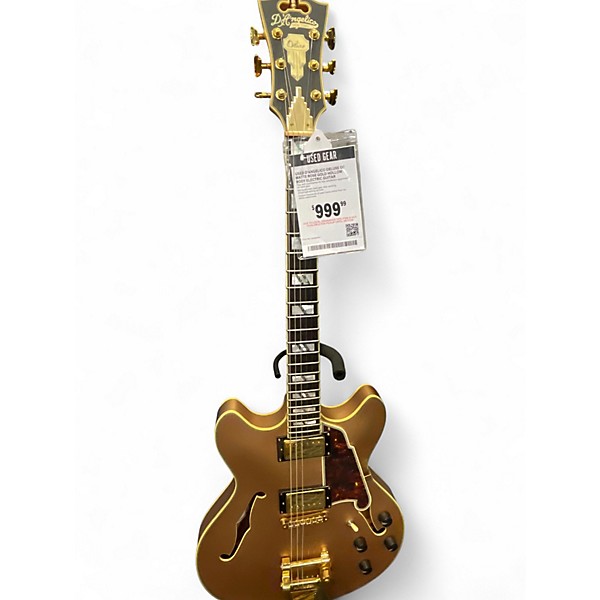 Used D'Angelico deluxe dc matte rose gold Hollow Body Electric Guitar