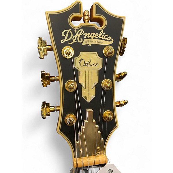 Used D'Angelico deluxe dc matte rose gold Hollow Body Electric Guitar