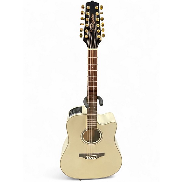 Used Takamine GD37CE12PW Polar White 12 String Acoustic Electric Guitar