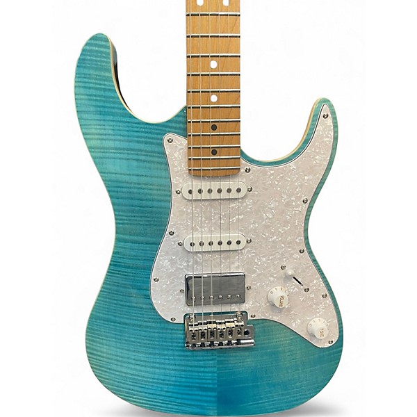 Used Jet JS450 Transparent Aqua Solid Body Electric Guitar