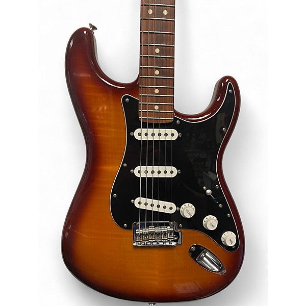 Used Fender PLAYER STRATOCASTER PLUS TOP Tobacco Sunburst Solid Body Electric Guitar
