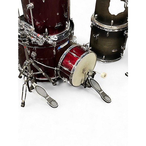 Used Pearl 5 Piece ACCENT COMBO Red Drum Kit