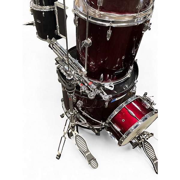 Used Pearl 5 Piece ACCENT COMBO Red Drum Kit