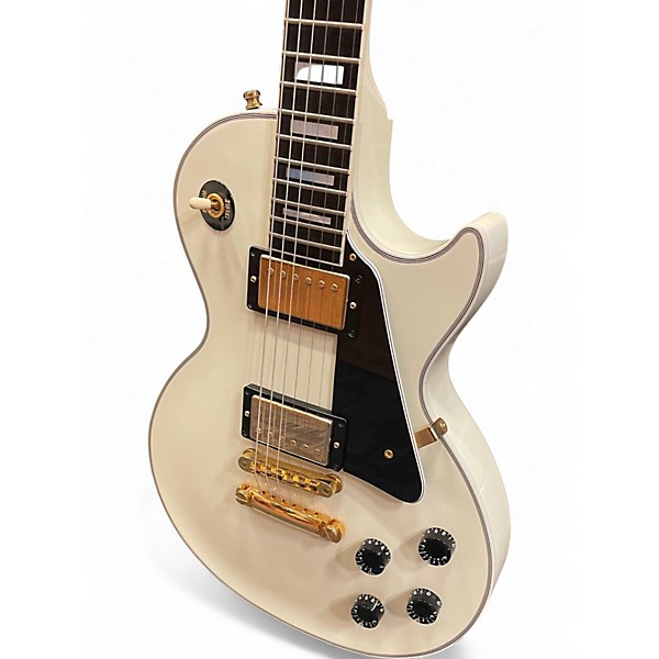 Used Gibson Les Paul Custom Alpine White Solid Body Electric Guitar