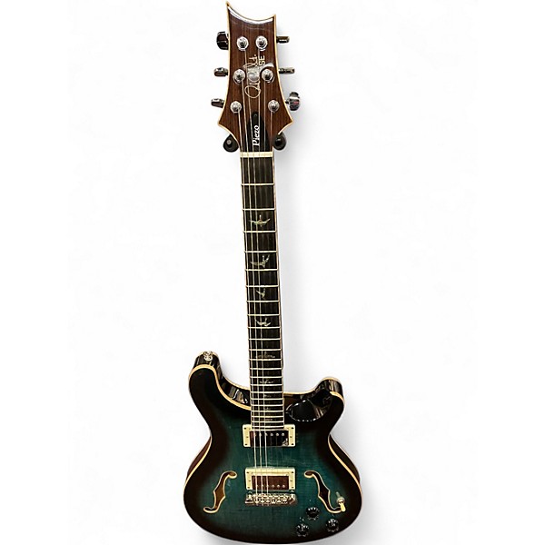 Used PRS SE Hollowbody II Piezo Peacock Blue Hollow Body Electric Guitar