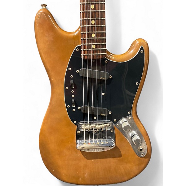 Used 1975 Fender Mustang Mocha Solid Body Electric Guitar