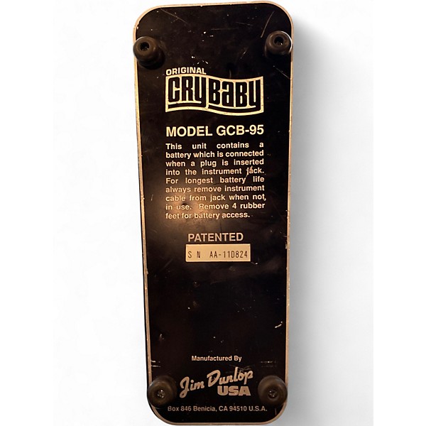 Used Dunlop GCB95 Original Crybaby Wah Effect Pedal