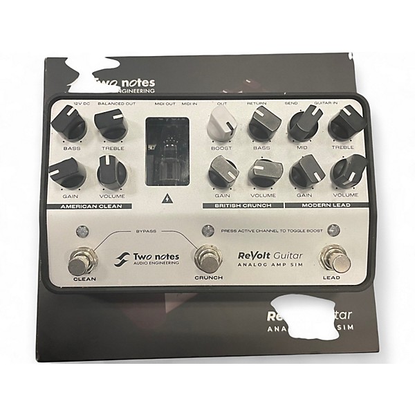 Used Two Notes AUDIO ENGINEERING ReVolt 3-Channel All-Analog Guitar Simulator Pedal Silver an Pedal
