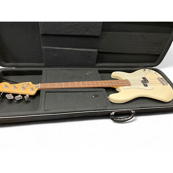 Used Fender Precision Bass Pearl White Electric Bass Guitar