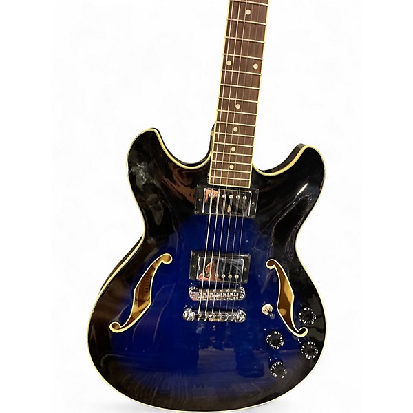Used Ibanez AS73 Artcore Blue Sunburst Hollow Body Electric Guitar