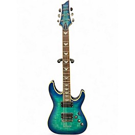 Used Schecter Guitar Research Omen Extreme 6 Ocean Blue Burst Solid Body Electric Guitar