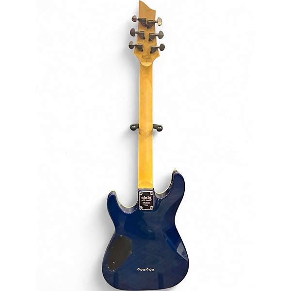 Used Schecter Guitar Research Omen Extreme 6 Ocean Blue Burst Solid Body Electric Guitar