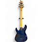 Used Schecter Guitar Research Omen Extreme 6 Ocean Blue Burst Solid Body Electric Guitar
