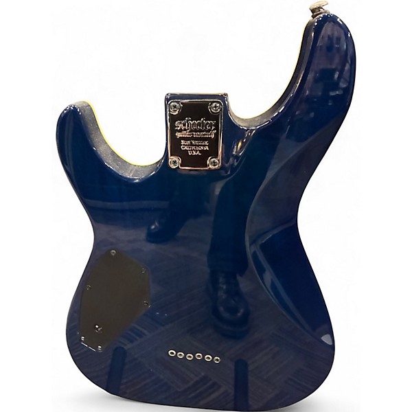 Used Schecter Guitar Research Omen Extreme 6 Ocean Blue Burst Solid Body Electric Guitar
