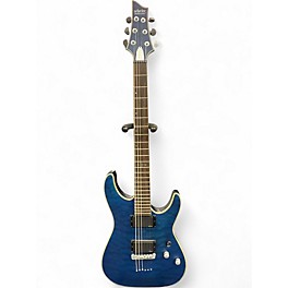Used Schecter Guitar Research C1 Platinum transparent midnight blue Solid Body Electric Guitar