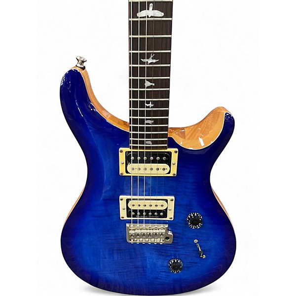 Used PRS SE Custom 24 Blue Burst Solid Body Electric Guitar