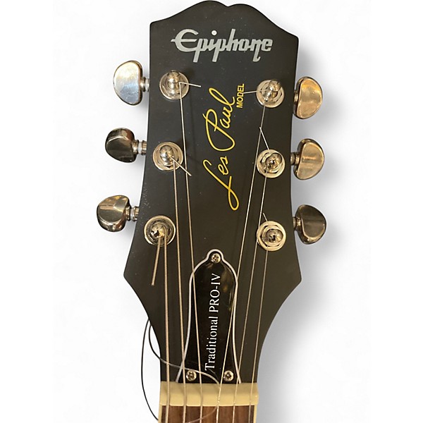 Used Epiphone Les Paul Traditional Pro IV Gold Solid Body Electric Guitar