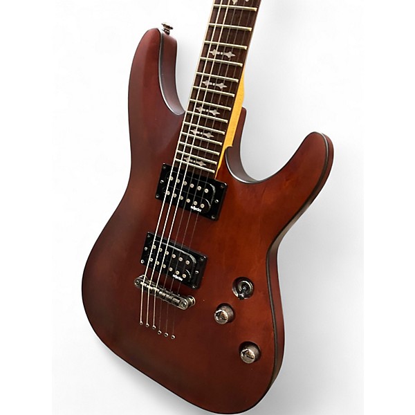 Used Schecter Guitar Research Omen 6 Crimson Red Trans Solid Body Electric Guitar