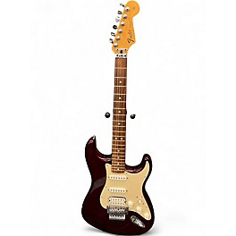 Used Fender Standard Stratocaster® HSS with Locking Tremolo Wine Red Solid Body Electric Guitar