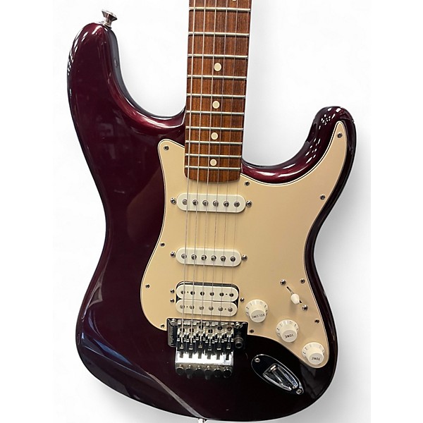 Used Fender Standard Stratocaster® HSS with Locking Tremolo Wine Red Solid Body Electric Guitar