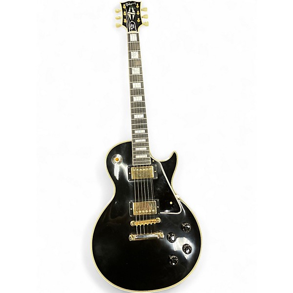 Used 2019 Gibson Custom Shop '57 Les Paul Custom 2 Pickup VOS Ebony Solid Body Electric Guitar