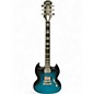 Used 2021 Epiphone SG Prophecy Custom GX Blue Tiger Aged Gloss Solid Body Electric Guitar thumbnail