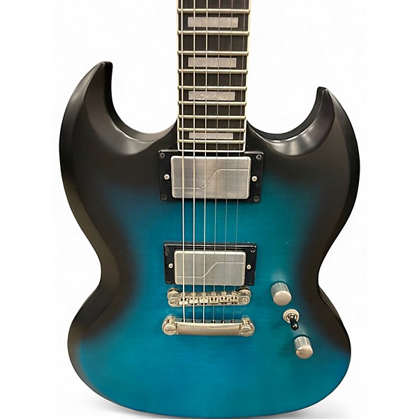 Used 2021 Epiphone SG Prophecy Custom GX Blue Tiger Aged Gloss Solid Body Electric Guitar