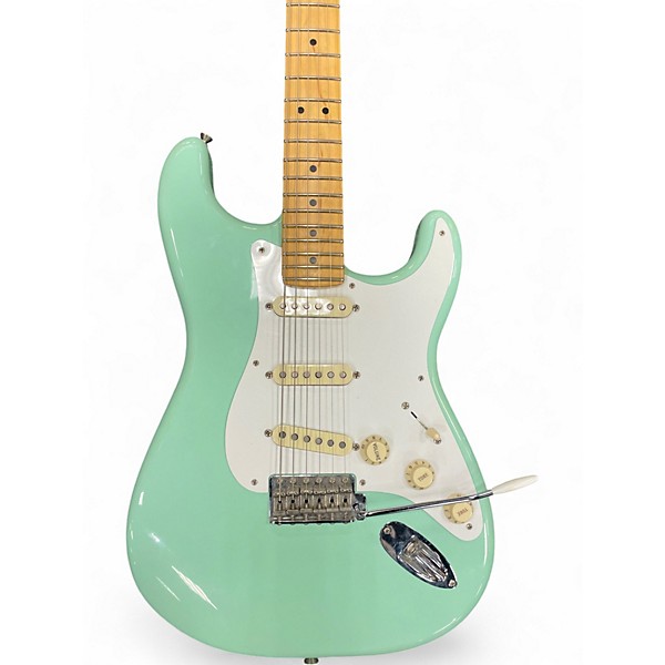 Used Fender American Performer Stratocaster SSS Surf Green Solid Body Electric Guitar