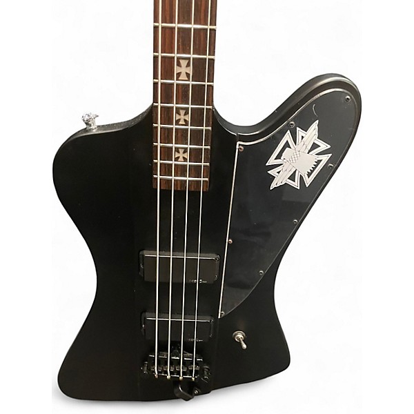 Used Epiphone Nikki Sixx Signature Blackbird Matte Black Satin Electric Bass Guitar