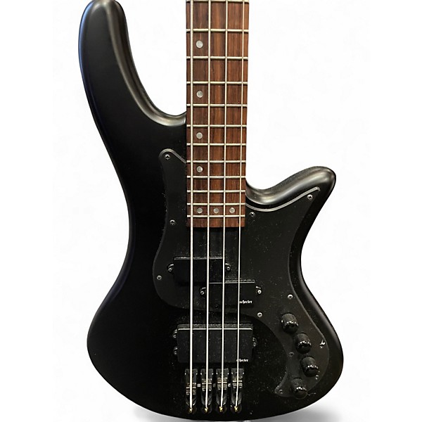 Used Schecter Guitar Research STILLETO STEALTH 4 STEALTH BLACK Electric Bass Guitar