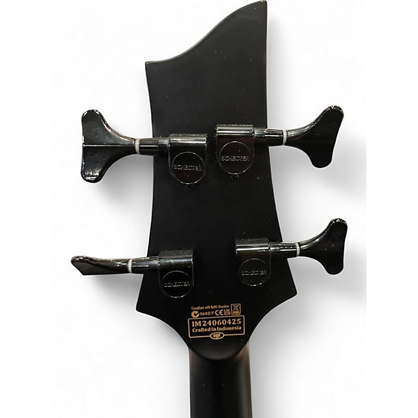Used Schecter Guitar Research STILLETO STEALTH 4 STEALTH BLACK Electric Bass Guitar