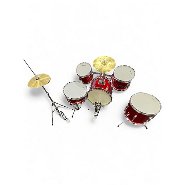 Used Groove Percussion 5 Piece 5 Piece Junior Kit Red Metallic Drum Kit