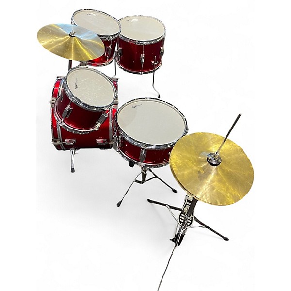 Used Groove Percussion 5 Piece 5 Piece Junior Kit Red Metallic Drum Kit