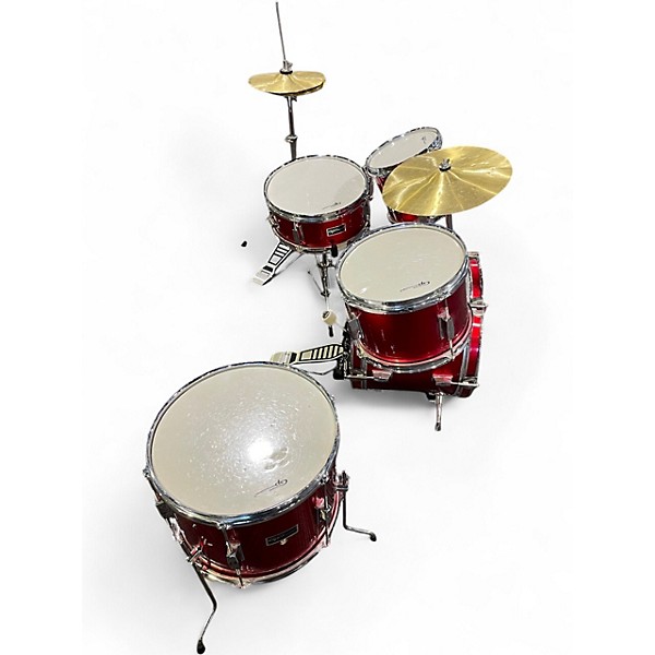 Used Groove Percussion 5 Piece 5 Piece Junior Kit Red Metallic Drum Kit